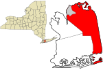 Nassau County New York incorporated and unincorporated areas Oyster Bay (town) highlighted